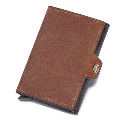 Leather Men's Card Holder Card Case European and American Leather Coin Purse Card Holder