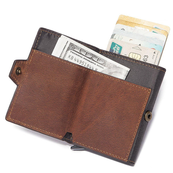 Leather Men's Card Holder Card Case European and American Leather Coin Purse Card Holder
