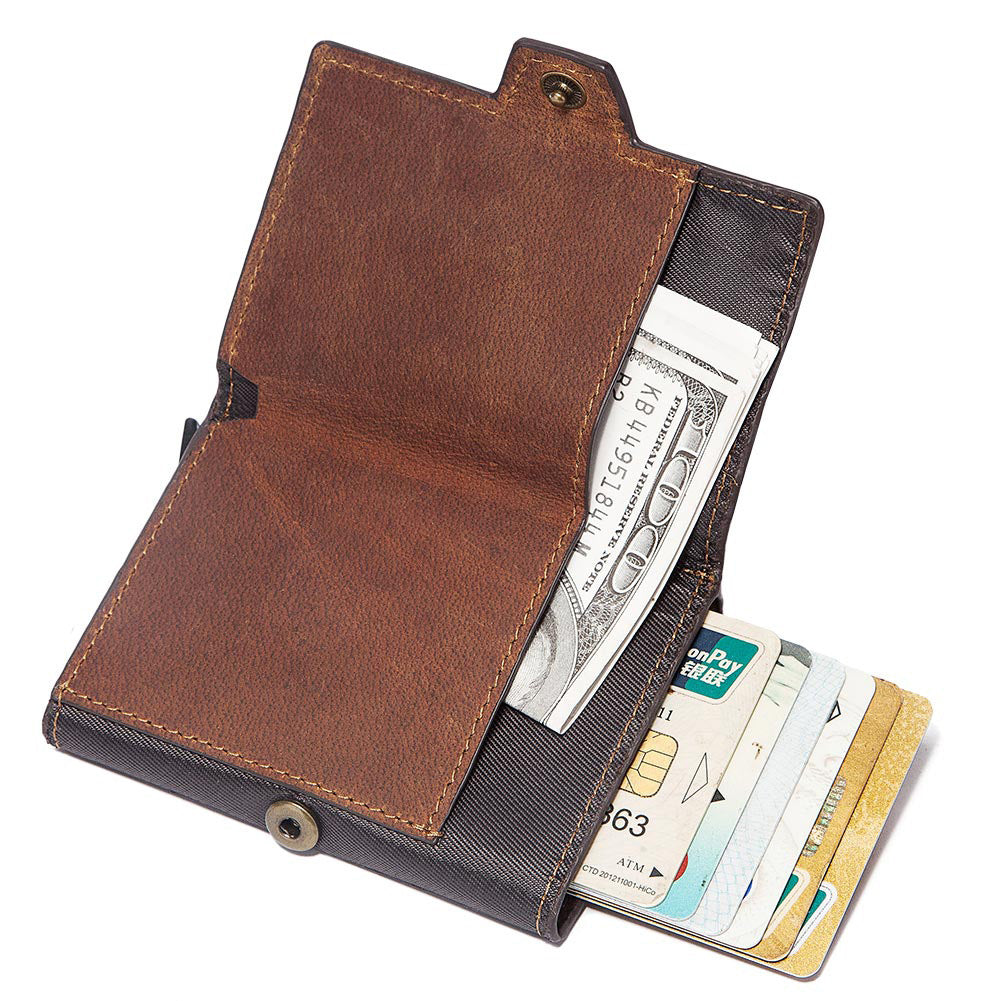 Leather Men's Card Holder Card Case European and American Leather Coin Purse Card Holder