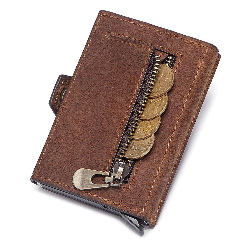 Leather Men's Card Holder Card Case European and American Leather Coin Purse Card Holder