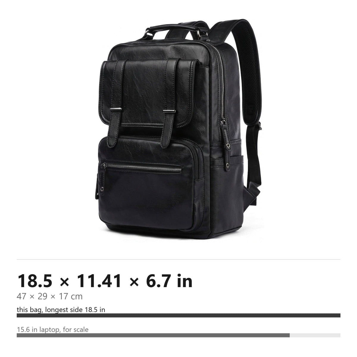 Men's Vegan Leather Backpack – Structured Travel Carry