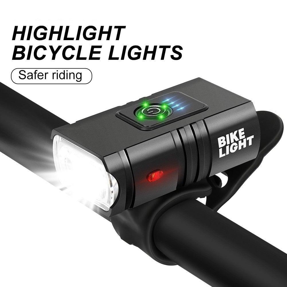 LED Bicycle Light Front USB Rechargeable 1000 Lumen Bike Front Lamp Mountain Bicycle Headlight Adjustable Lightness And Flashlight With Waterproof IPX5 And Large Capacity Battery