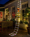 LED Christmas Lights - 10Ft Christmas Decorative Ladder Lights with Santa Claus, Christmas Decorations Lights