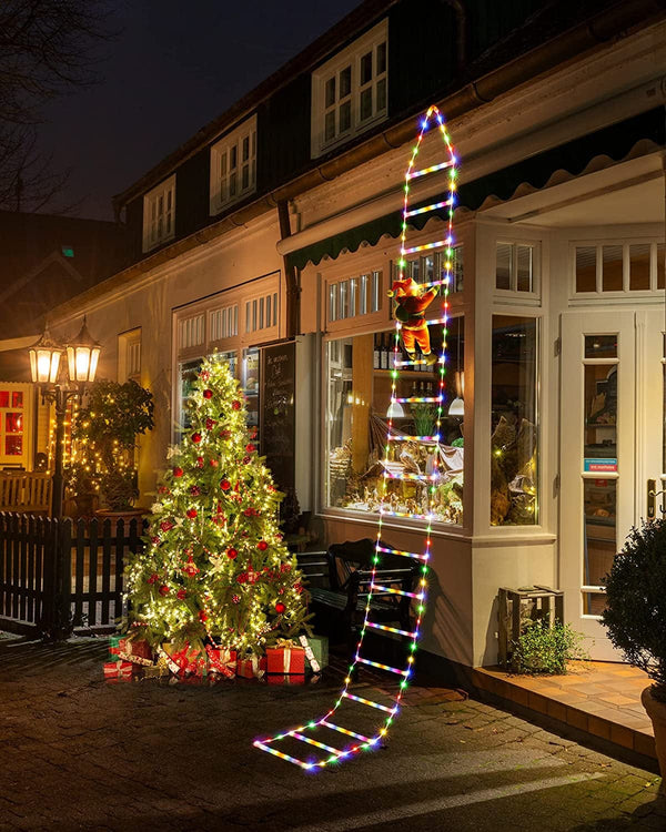 LED Christmas Lights - 10Ft Christmas Decorative Ladder Lights with Santa Claus, Christmas Decorations Lights ebasketonline
