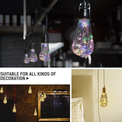 LED Copper Bulb Warm Colorful Lighting LED Edison String Light Bulb Home Decor Holiday Night Light Lamp For Reading Office Desk Lights