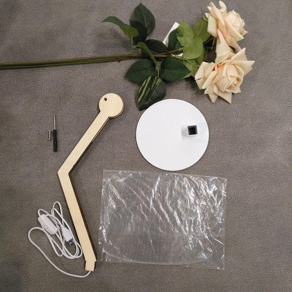 LED Creative Desk Lamp Three-Dimensional Acrylic LED Small Night Lamp Bedside Bedroom 3D Decorative Table Lamp Cute Study Lamps for Bedroom Décor and Ideal Gift