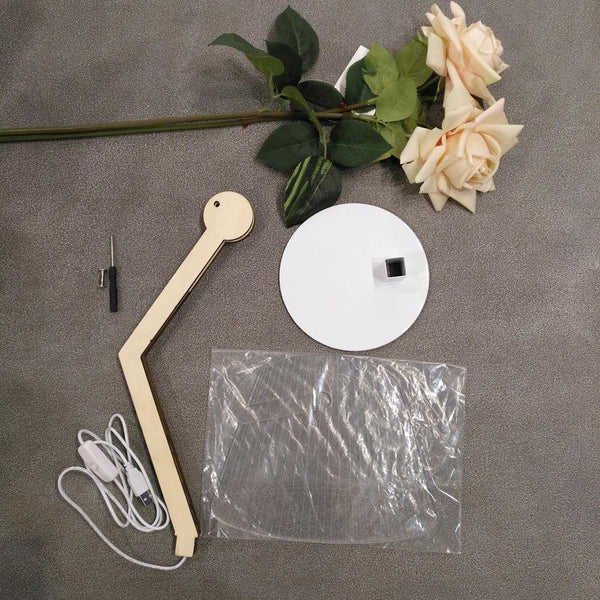 LED Creative Desk Lamp Three-Dimensional Acrylic LED Small Night Lamp Bedside Bedroom 3D Decorative Table Lamp Cute Study Lamps for Bedroom Décor and Ideal Gift