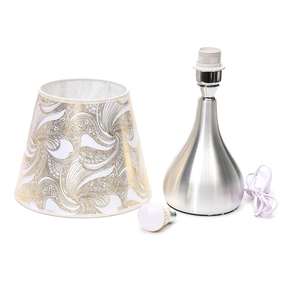 LED Desk Lamp with E27 Bulb 110V-240V Modern Bedside Lamps Table Lamps For  Indoor Bedroom / Living Room Lighting White Light Decorative Study Lamps for Bedroom Décor