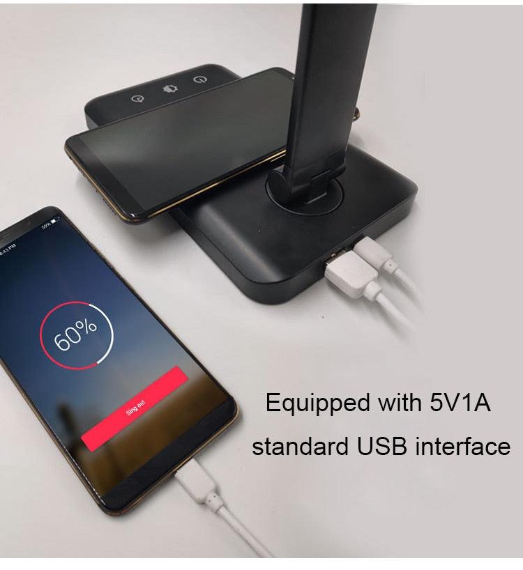 Led Desk Lamps USB Eye-Protection Table Lamp 5 Dimmable Level Touch Night Light For Bedroom Bedside Reading Decorative Table Lamp Cute Study Lamps for Bedroom Décor