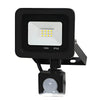 LED Floodlights with PIR Motion Sensor – Waterproof Wall Lamp - Black / 10 W