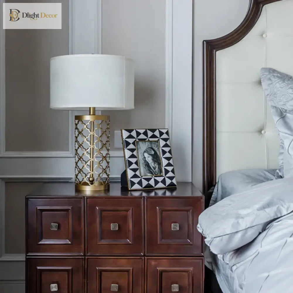 LED Gold Table Lamp | Modern Bedroom & Bedside Lighting