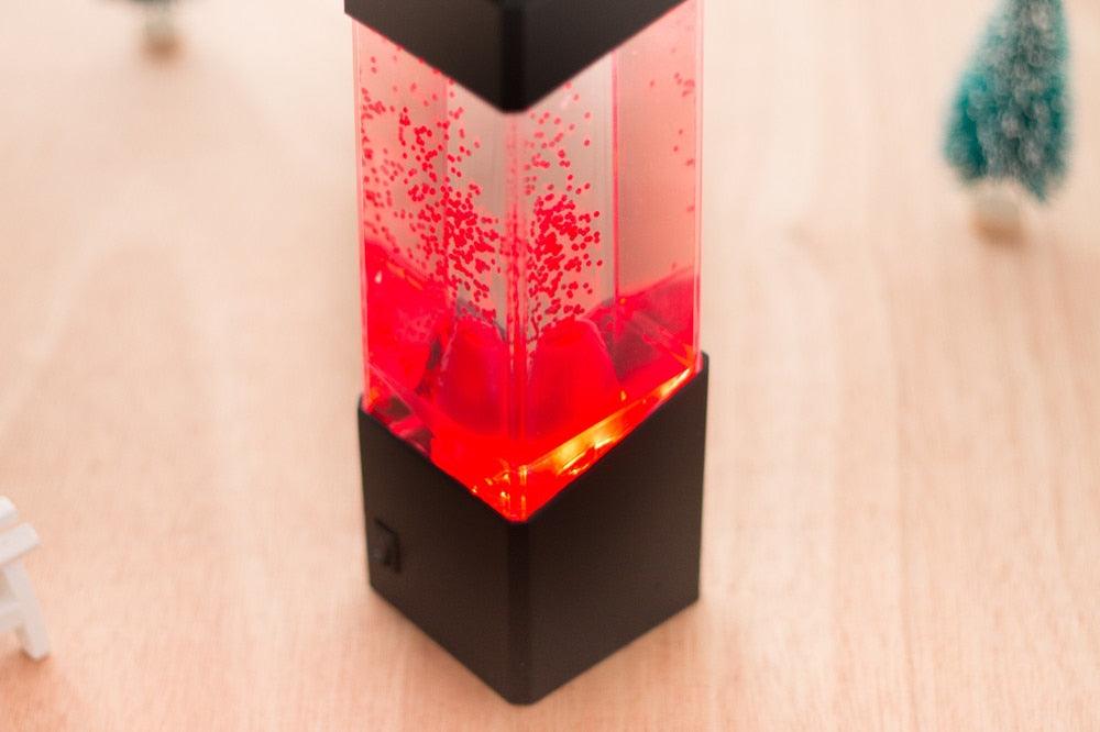 LED Jellyfish Night Light Tank Aquarium Style LED Lamp Sensory Autism Lava Lamp LED Desk Lamp Home Décor USB Power Cute Study Lamps for Bedroom Décor