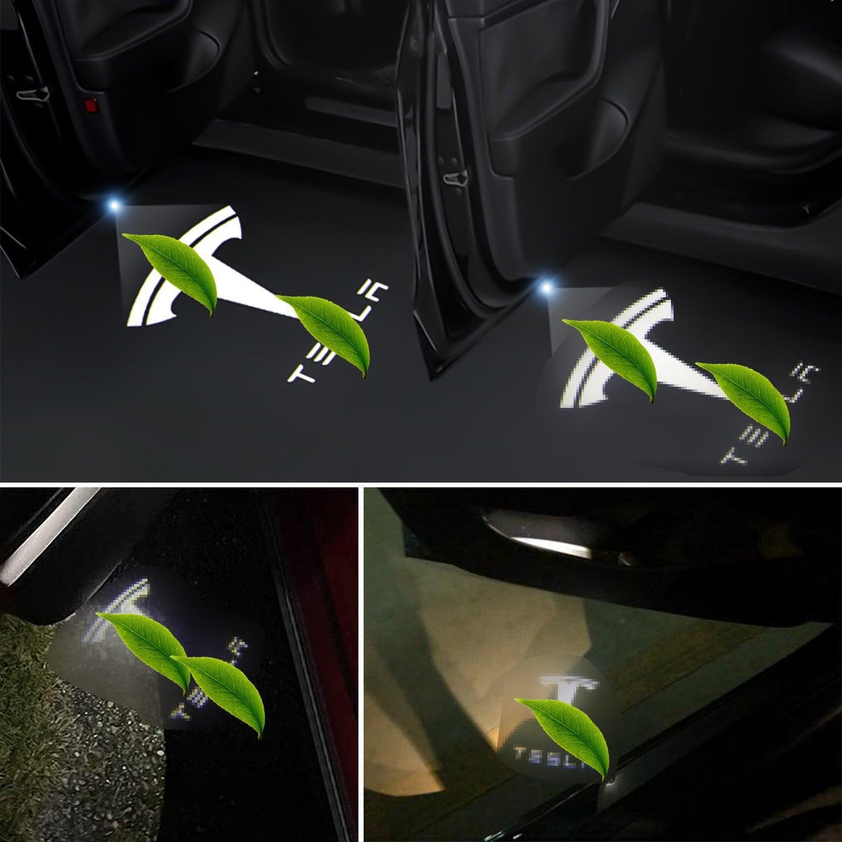LED Logo Tesla Puddle Lights for Model 3/Y/S/X | TESERY