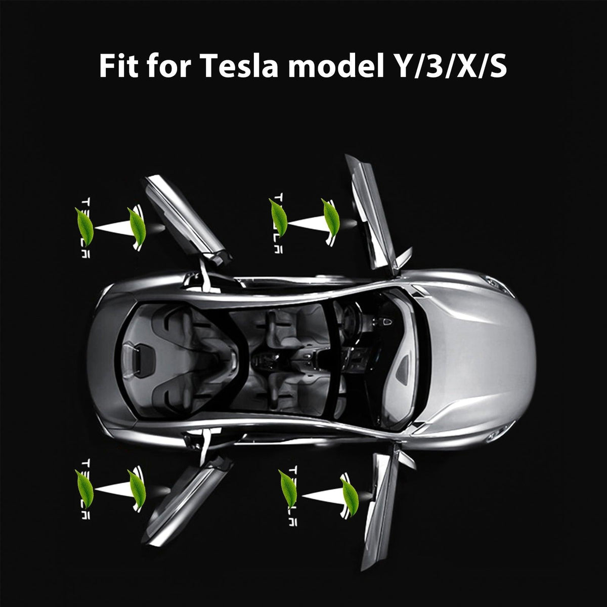 LED Logo Tesla Puddle Lights for Model 3/Y/S/X | TESERY