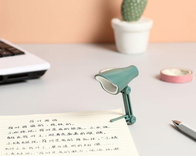 LED Mini Desk Lamp Foldable Magnetic Night Light Bedroom Study Reading Book Lamps With Clip Eye Protection Bedside Lights Decorative Table Lamp Cute Study Lamps for Bedroom Décor