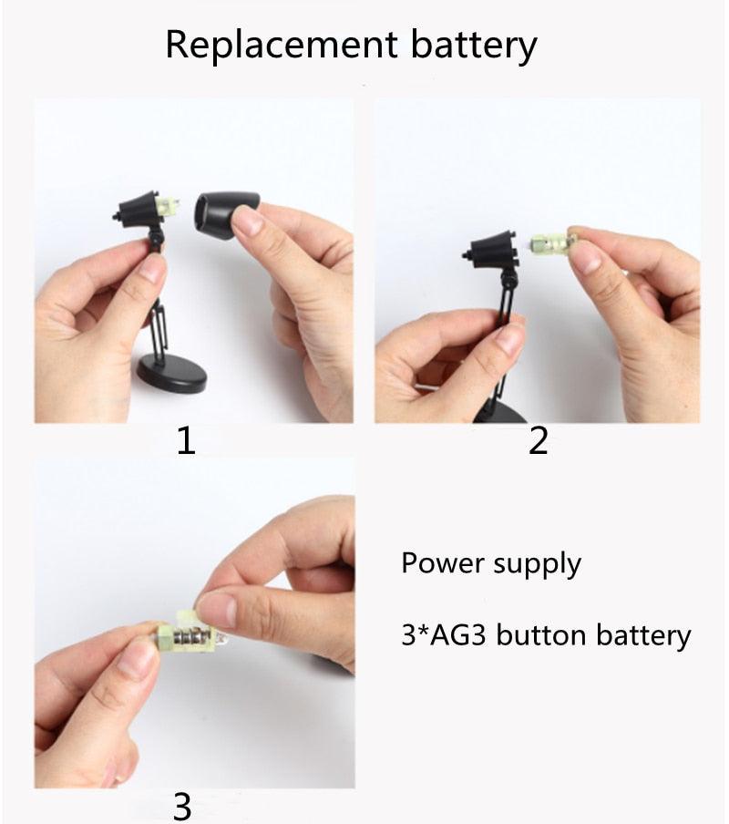 LED Mini Desk Lamp Foldable Magnetic Night Light Bedroom Study Reading Book Lamps With Clip Eye Protection Bedside Lights Decorative Table Lamp Cute Study Lamps for Bedroom Décor