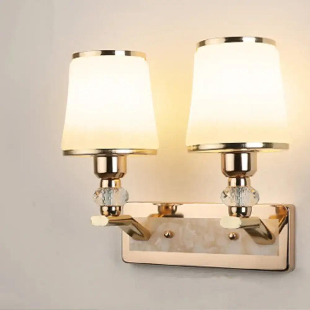 LED Modern Glass Wall Sconce | Bedroom & Bedside Lighting