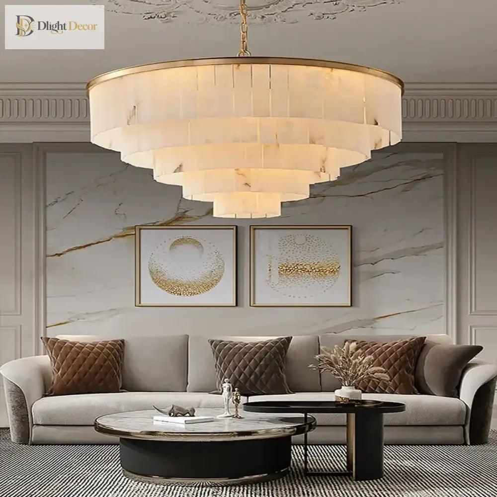 LED Modern Marble Chandelier | Dining Room Home Lighting