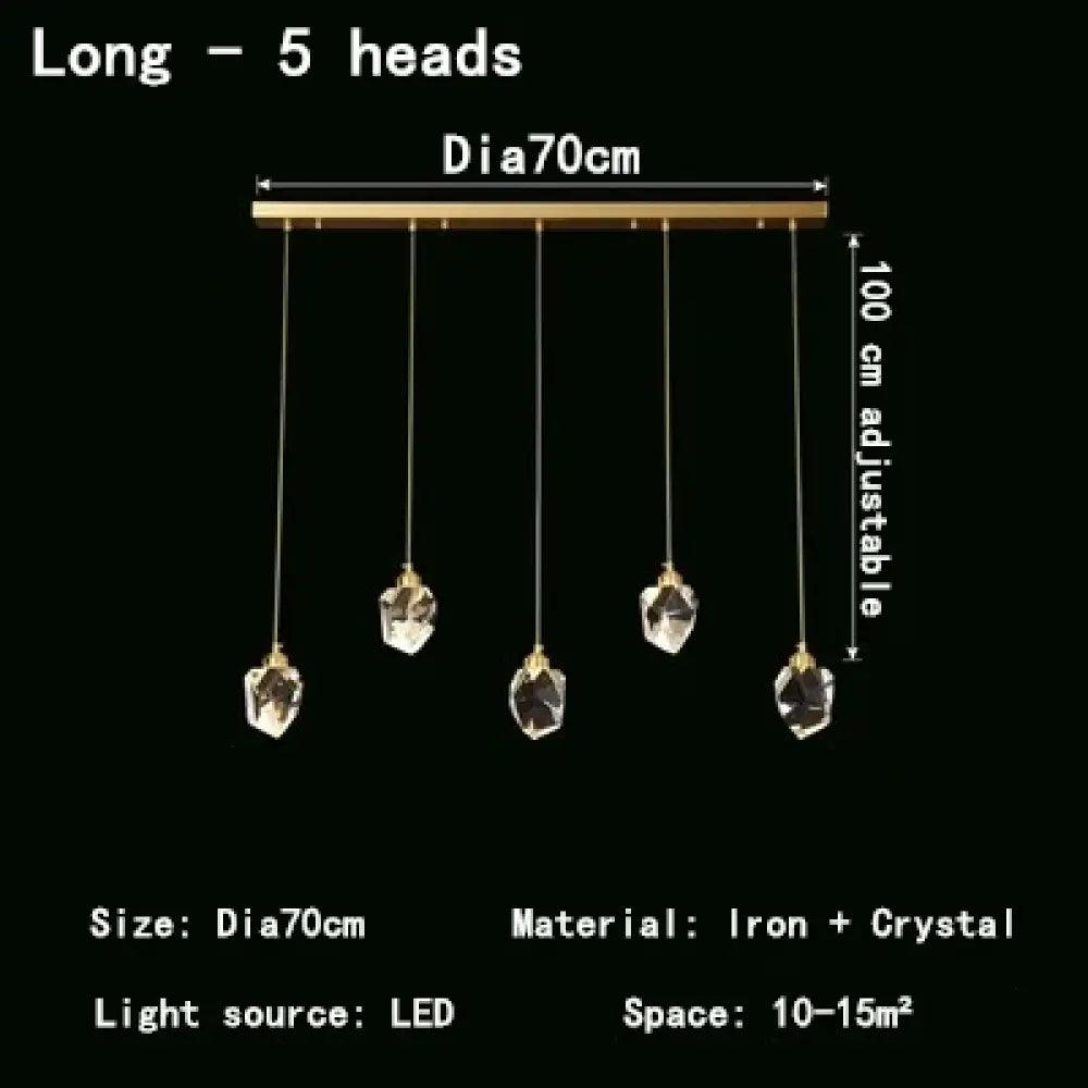 LED Nordic Crystal Chandelier | Kitchen Island Lighting