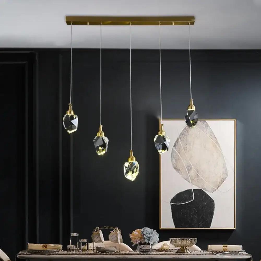 LED Nordic Crystal Chandelier | Kitchen Island Lighting