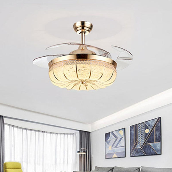 White Modern Ceiling Fan Remote Dining Room