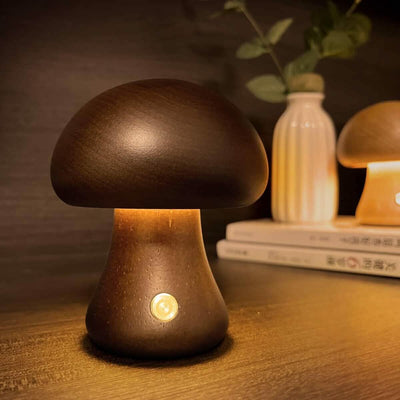LED Rechargeable Creative Mushroom Table Lamp