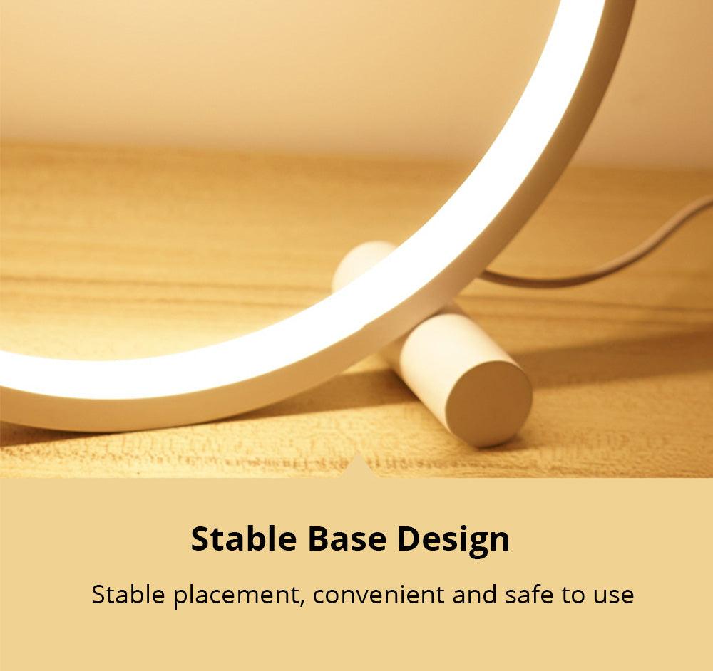 LED Table Lamp Bedroom Bedside Lamp Round Acrylic Living Room Lamp Reading Lamp Black/white Touch Control Dimmable Night Light Decorative Table Lamp Cute Study Lamps for Bedroom Décor