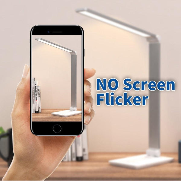 LED Table Lamp Desk Lamp Step less Dimmable Reading Office Foldable Rotatable Touch Switch DC 5V USB Night Light Desk Lamps Decorative Table Lamp Cute Study Lamps for Bedroom Décor