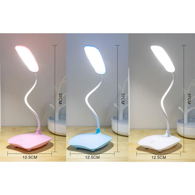 LED Three-Speed Touch Dimming Reading Lamp USB Charging Plug-in White Warm Eye Protection Student Table Light Study Night Light Decorative Table Lamp Cute Study Lamps for Bedroom Décor