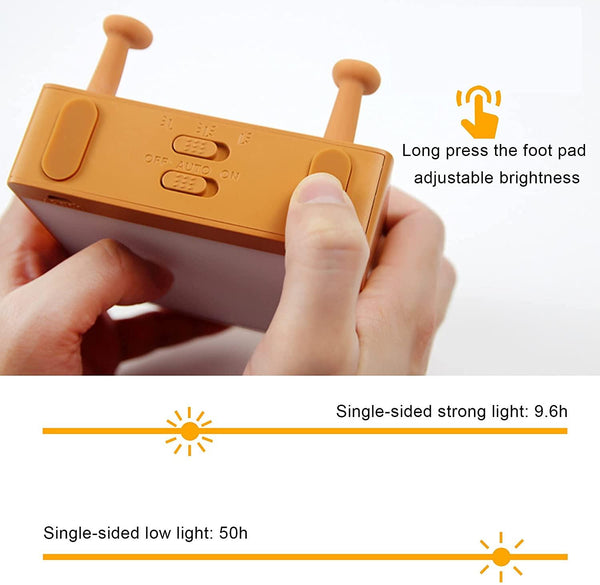 LED Toast Night Light with Silicone Foot Phone Holder Table Lamp Infinite Dimming Bread Decoration Creative Lamp Decorative Table Lamp Cute Study Lamps for Bedroom Décor