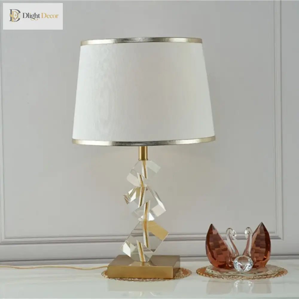 LED Vintage Crystal Table Lamp | Modern Bedroom Lighting
