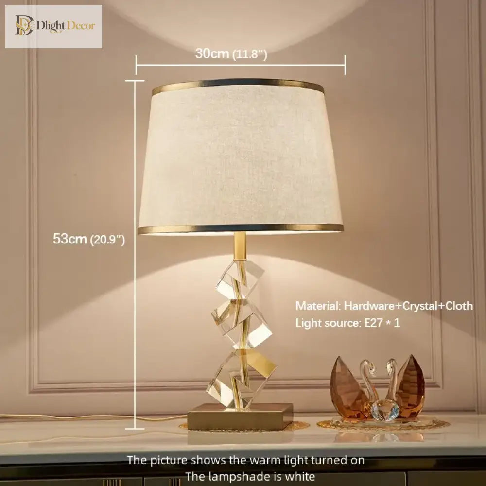 LED Vintage Crystal Table Lamp | Modern Bedroom Lighting