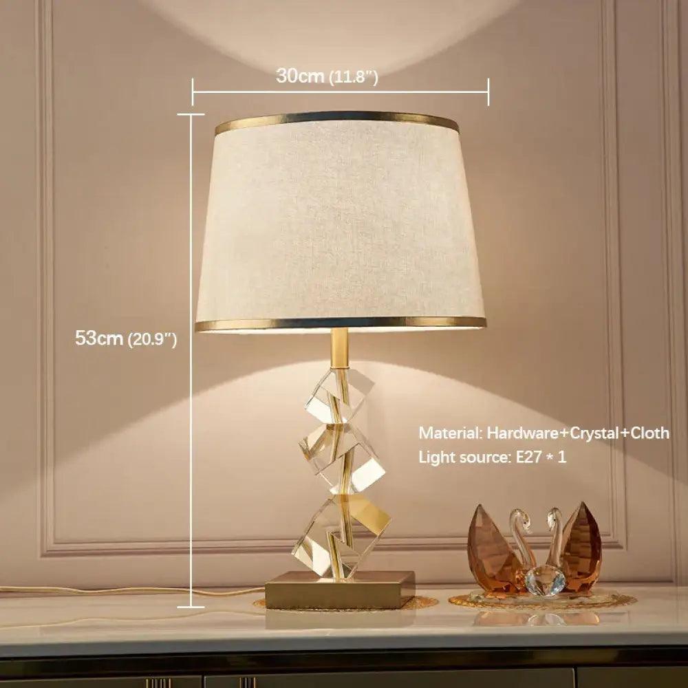 LED Vintage Crystal Table Lamp | Modern Bedroom Lighting