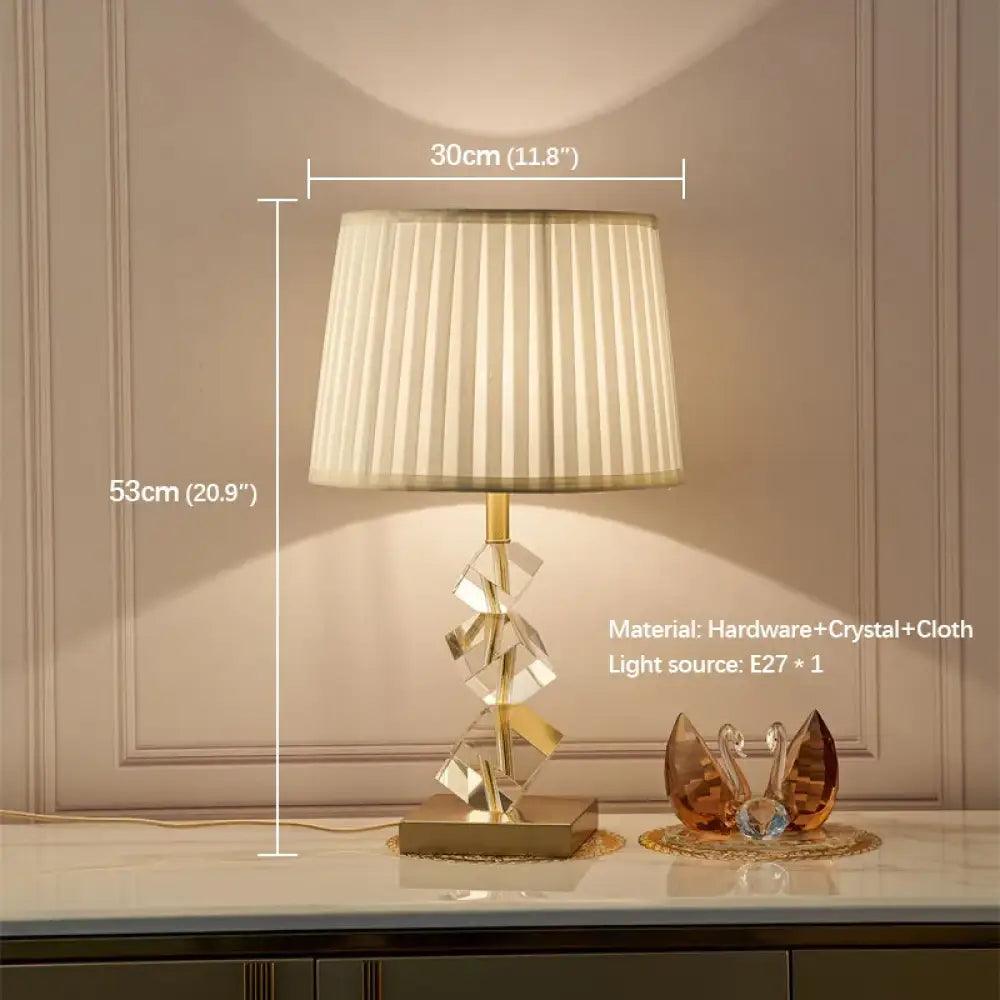 LED Vintage Crystal Table Lamp | Modern Bedroom Lighting