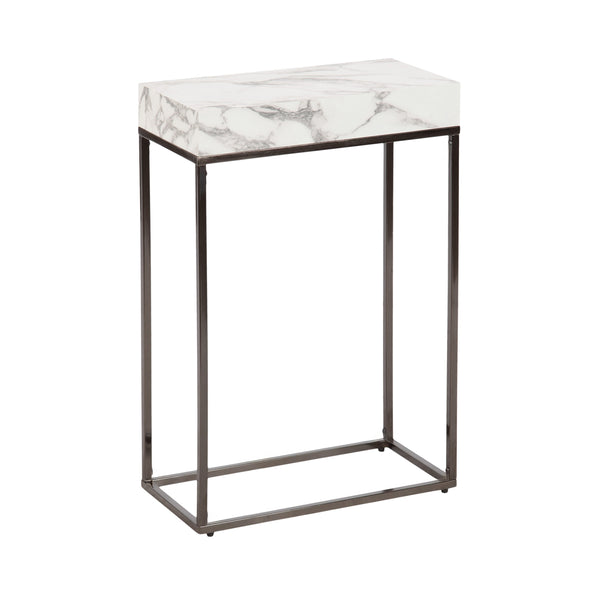 Karlsen Wood and Metal Slim Side Table