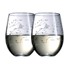 Set of 2 Zodiac Sign Wine Glasses with 2 Wooden Coasters by The Wine Savant - Astrology Drinking Glass Set with Etched Constellation Tumblers for Juice, Water Home Bar Horoscope Gifts 18oz (Leo)