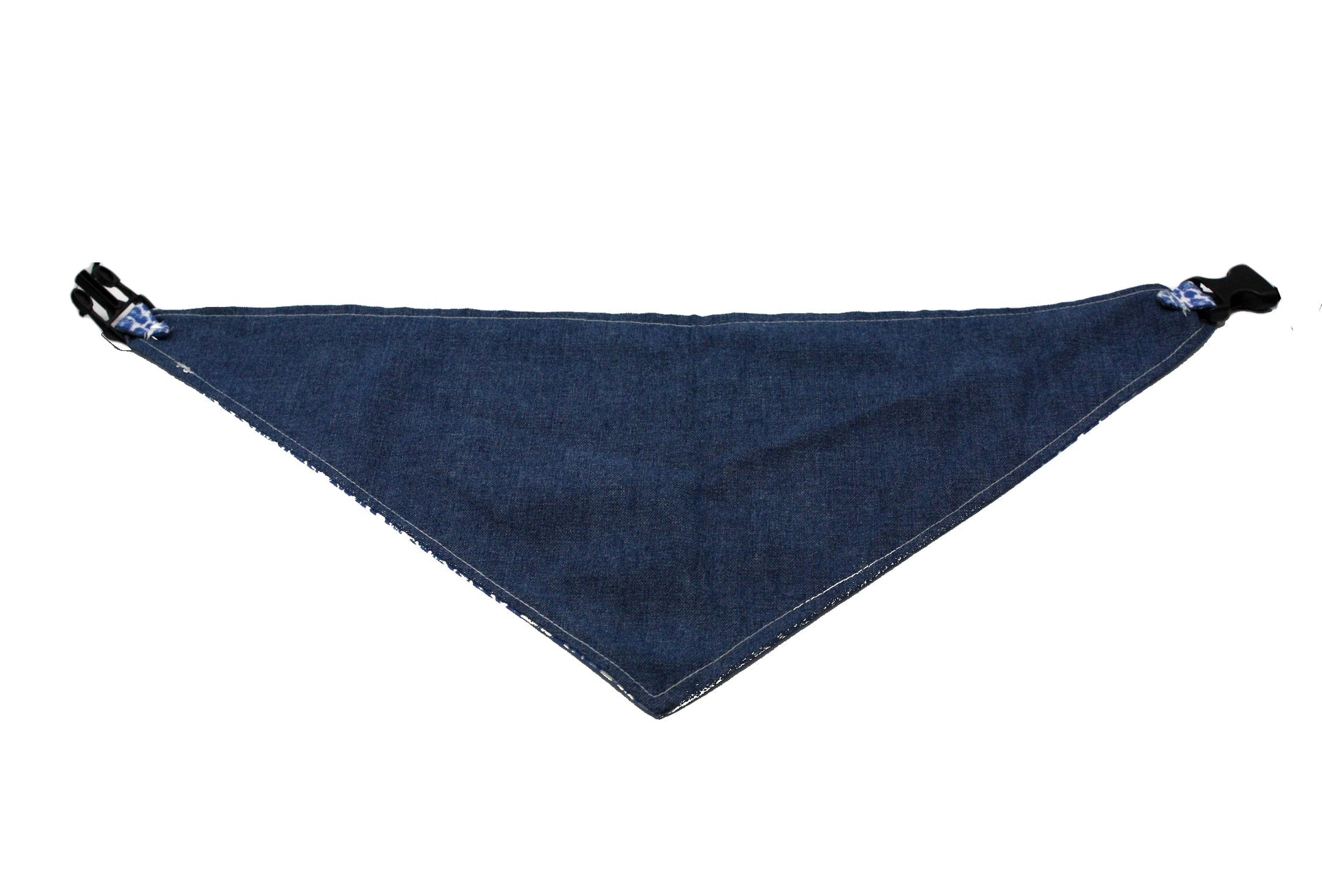 Blue Leopard Print Reversible Dog Bandana