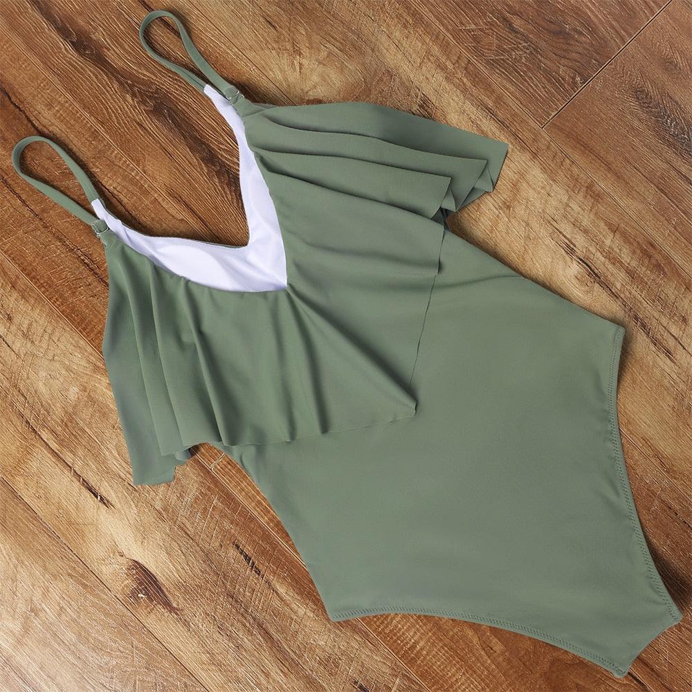 Leopard Bikini High Waist Bikini Animal Print Floral Swimsuit Ruffle Swimsuit Plus Size Swimwear Women Swimsuits for Women Two Piece Bathing Suits Ruffle Tops With High Waist Bottoms Bikini Sets For Teen Girls