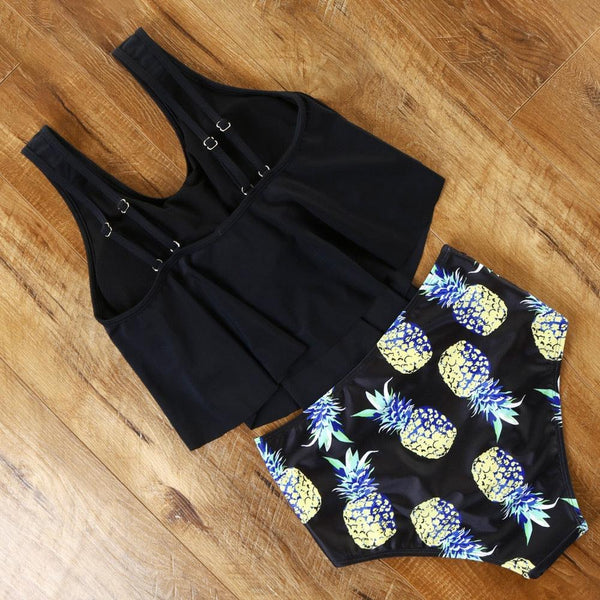 Leopard Bikini High Waist Bikini Animal Print Floral Swimsuit Ruffle Swimsuit Plus Size Swimwear Women Swimsuits for Women Two Piece Bathing Suits Ruffle Tops With High Waist Bottoms Bikini Sets For Teen Girls