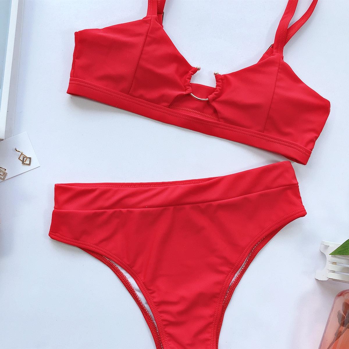 Leopard Bikinis Bikini Swimming Women's Bathing Suits Push Up Swimsuit Women's Padded Underwire Bikini  Wire Push Up Bathing Suit Leopard Printed High Cut Vintage Swimsuit