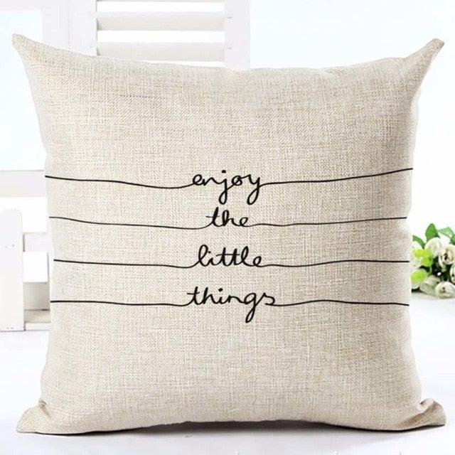 Letter Love Home Cushion Covers Cotton Linen Black White Pillow Cover I Love You Forever and Always Throw Pillow Case Love Letter Pillow Cushion Covers Fashion Home Decor Cover Sofa Bed Nordic Decorative Pillow Case 45x45CM