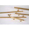 Lew's Square Bar Cabinet Knobs and Handles in Brushed Brass