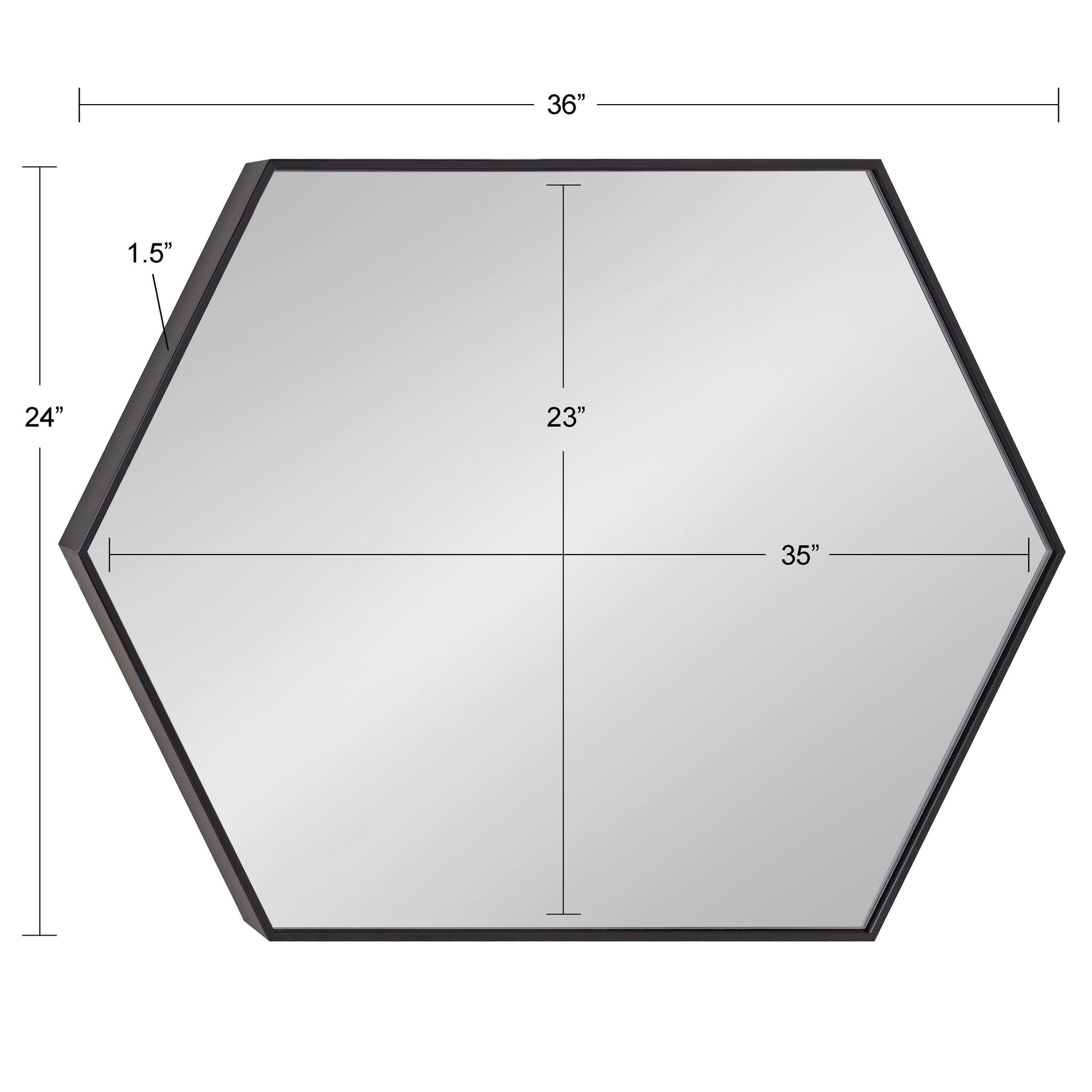 Rhodes Framed Hexagon Wall Mirror