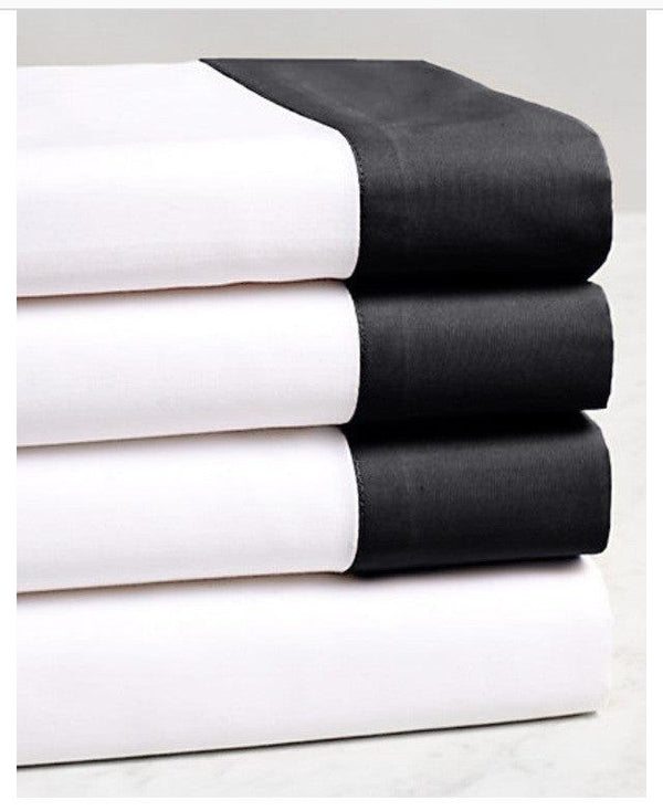 400TC Liaison Collection Flat Sheet Navy MONTAGUE & CAPULET