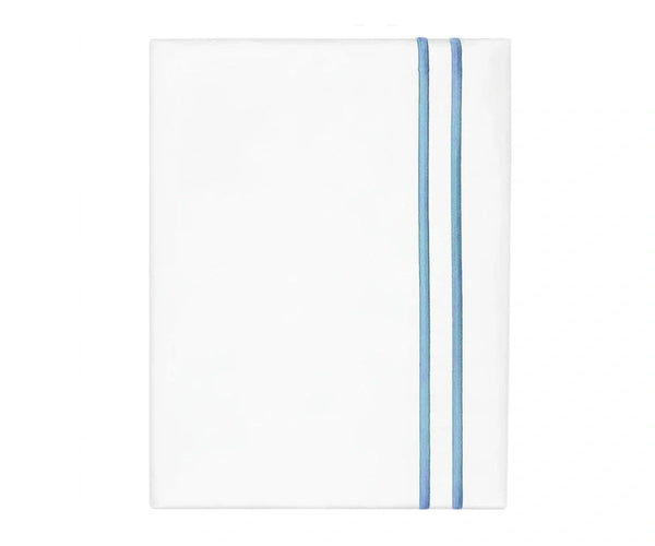 Cotton Flat Sheet - Line Embroidery