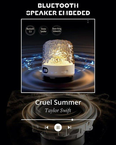 Light Theatre: Ambient Light With Stereo Speaker, Ripple Sunset Aurora Projector All-in-1