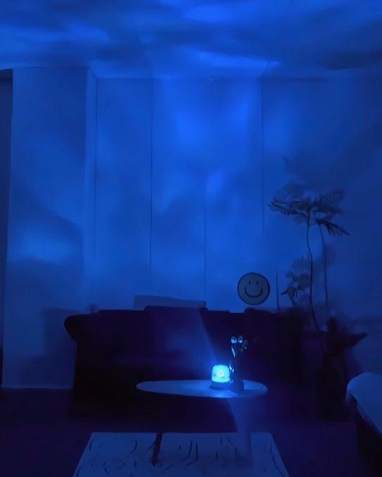 Light Theatre: Ambient Light With Stereo Speaker, Ripple Sunset Aurora Projector All-in-1