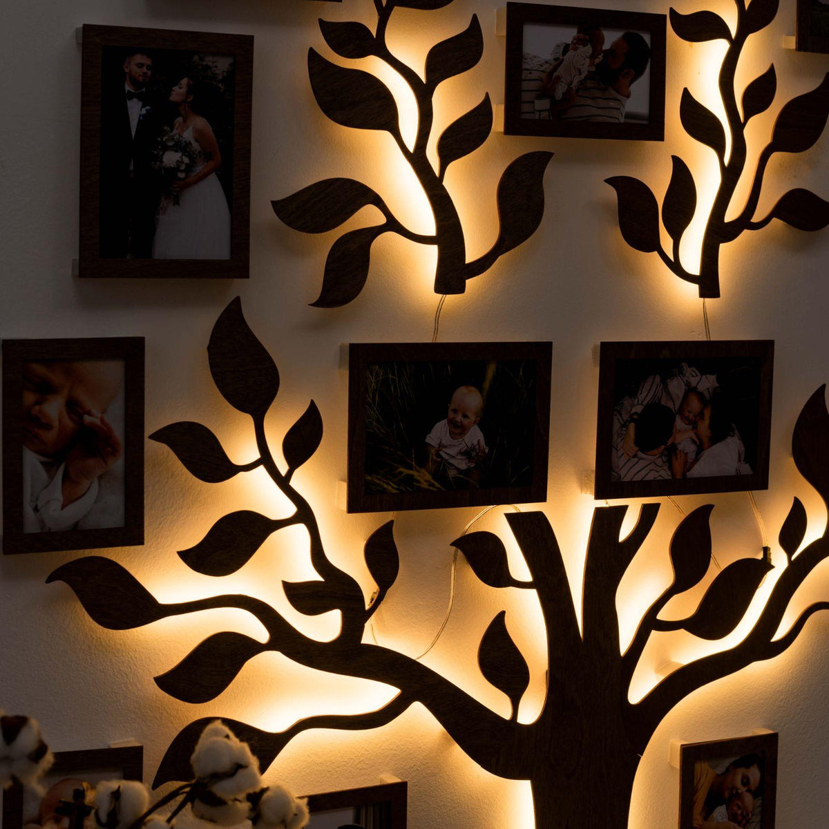 Wooden Led Family Tree - Nova