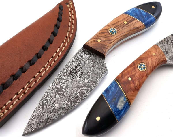 Lightning Everyday Carry Knife with Olive & Resin Handle - Gifts for You 'n Me