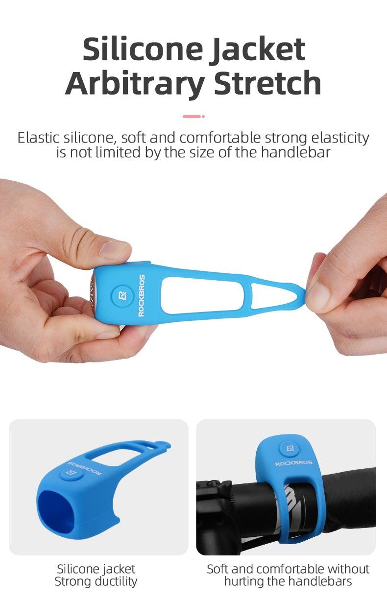 Lightweight Portable Bicycle Bell Electric Horn Mountain Bike Bell Accessories 90dB Cycling Handlebar Silica Gel Shell Electric Cycling Bells Water Resistant Cycling Bells Horn Loud Bicycle Horns Bicycle Accessories